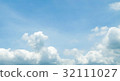 blue sky and white clouds view in morning sky. 32111027