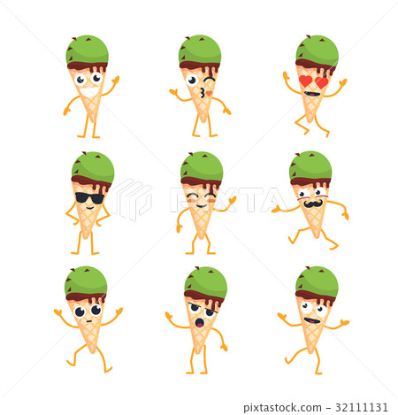 Ice Cream - vector set of mascot illustrations. Ice Cream - vector set of mascot illustrations. 32111131