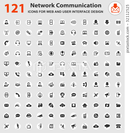communication icon set 32112525