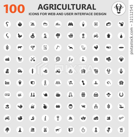 Agriculture icon set-插圖素材 [32112545] - PIXTA圖庫