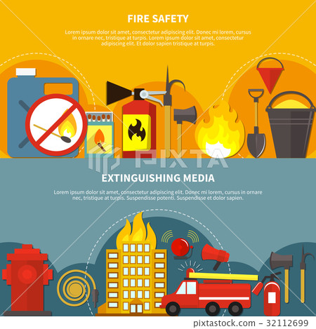 Flat Firefighting Banners 32112699