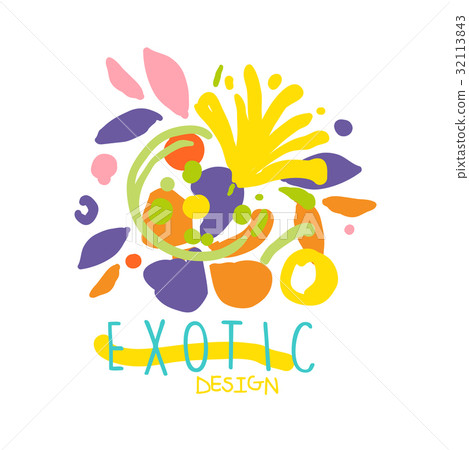 Exotic tropical summer vacation logo design Exotic tropical summer vacation logo design 32113843