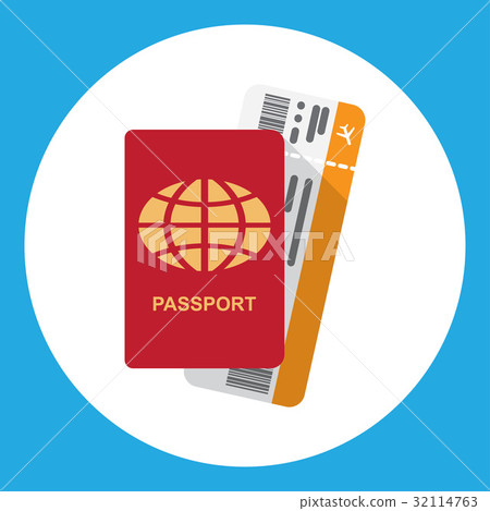 Passport and boarding pass 32114763