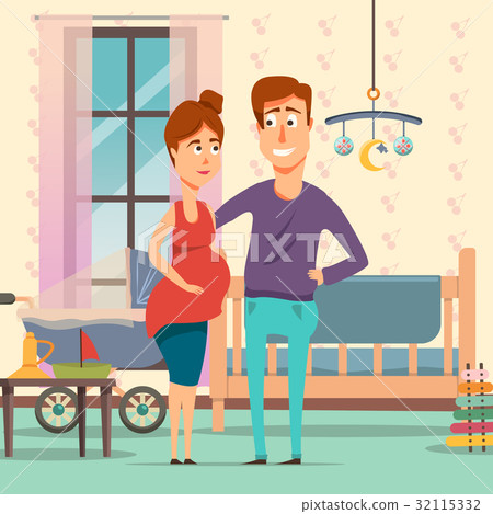 Pregnancy Cartoon Composition 32115332