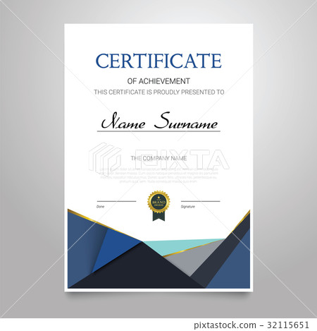 Certificate - vertical elegant vector document Certificate - vertical elegant vector document 32115651