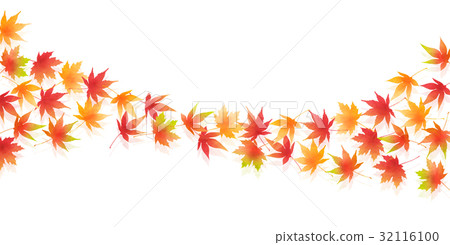  Autumn leaves autumn Japanese paper background 32116100