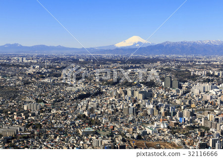 城市景觀“神奈川縣,橫濱/富士,冬季版” 城市景觀“神奈川縣,橫濱/富士,冬季版” 32116666