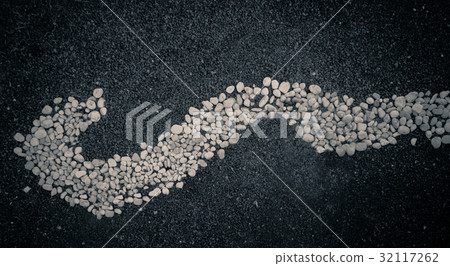 Pebbles stones arranged in an abstract Pebbles stones arranged in an abstract 32117262