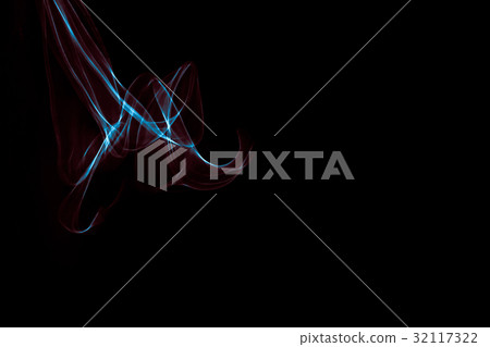 Glowing abstract curved blue and red lines Glowing abstract curved blue and red lines 32117322