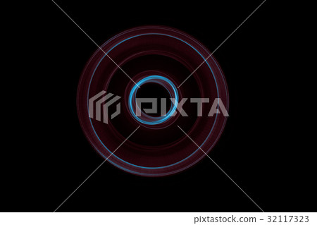 Glowing abstract curved blue and red lines 32117323
