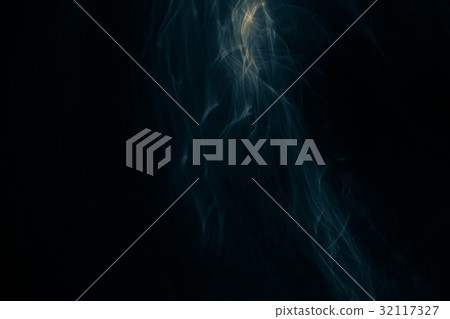 Glowing abstract curved blue and yellow lines 32117327