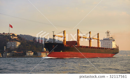 A cargo ship in the Bosphorus, Istanbul, Turkey. A cargo ship in the Bosphorus, Istanbul, Turkey. 32117561