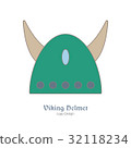 Medieval colorful logo emblem template, flat style 32118234