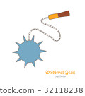 Medieval colorful logo emblem template, flat style 32118238