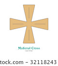 Medieval colorful logo emblem template, flat style 32118243