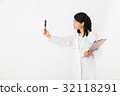 Doctor with magnifying glass 32118291