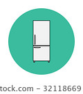 Vector icon of the refrigerator 32118669
