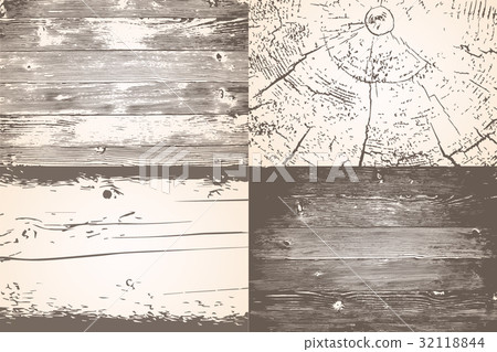 Set of wooden planks overlay texture. Shabby chic 32118844