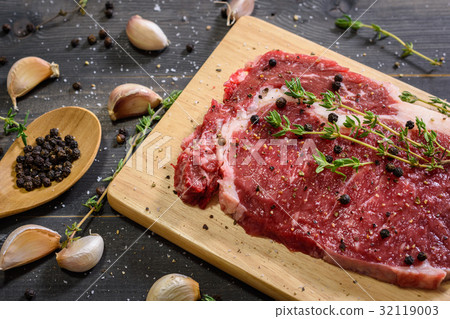 raw beef striploin steak 32119003