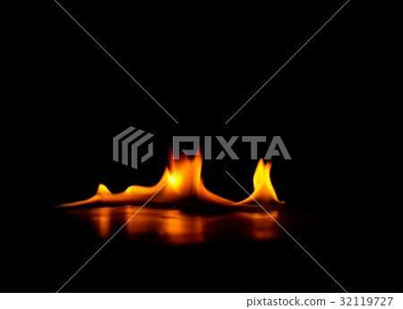 Fire flames on black background Fire flames on black background 32119727
