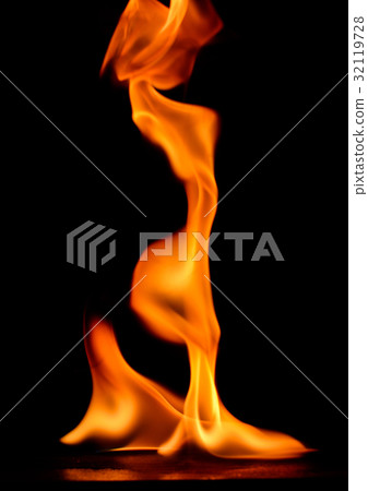 Fire flames on black background Fire flames on black background 32119728