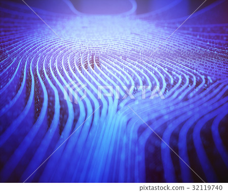 Fingerprint Binary Code Labyrinth 32119740
