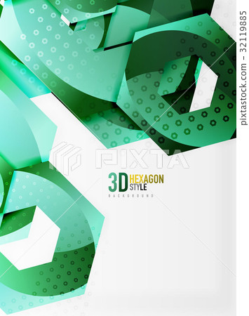 Vector 3d hexagon background - Stock Illustration [32119885] - PIXTA