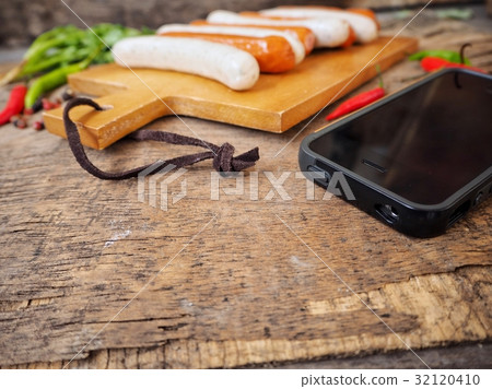 Sausage with smart phone 32120410