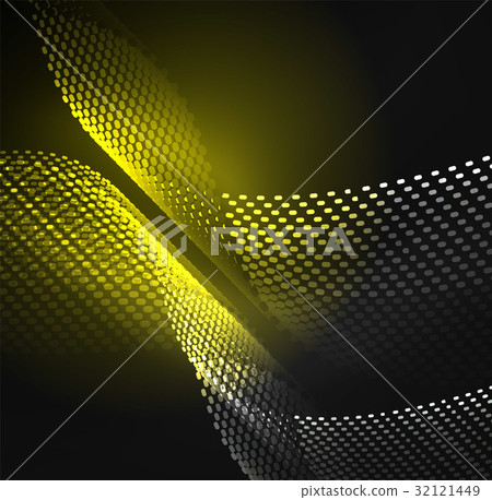 Glowing particles wave design template 32121449