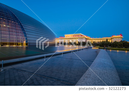 Beijing National Centre Performing Arts at sunset Beijing National Centre Performing Arts at sunset 32122273