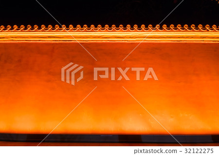 Forbidden red wall at night, Beijing 32122275