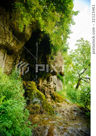 Beautiful landscape with small waterfalls  32123461