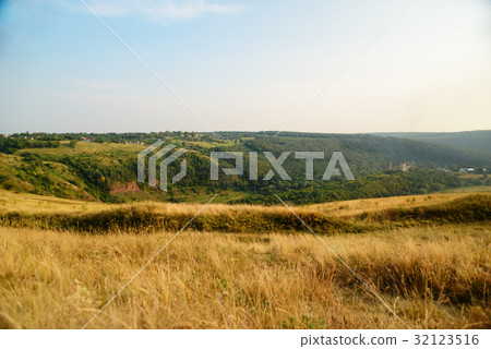 Scenic view of Chervonohorod Castle ruins  32123516