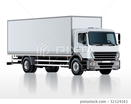 Vector truck template isolated on white Vector truck template isolated on white 32124161