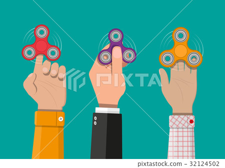 Hand spinner. Antistress toy, fidget spinner. 32124502