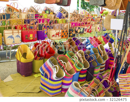 French Straw Shopping Tote, Basket