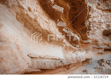 A fragment of the rock in the desert 32126724