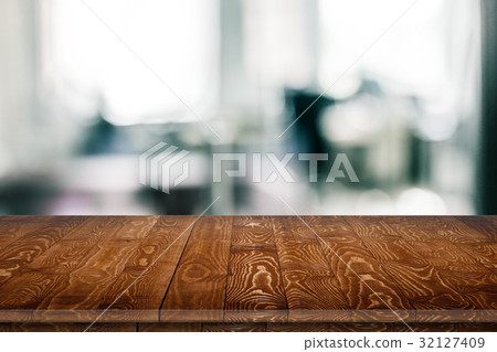 Empty wooden table for product placement 32127409