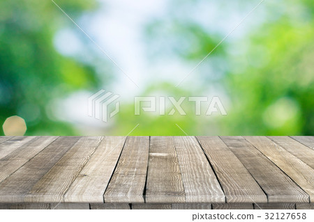 Empty wooden table perspective for product 32127658