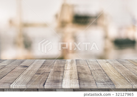 Rustic wooden table vintage style in perspective Rustic wooden table vintage style in perspective 32127965