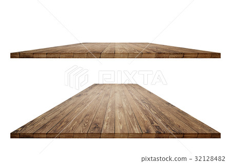 Empty wooden table with clipping path Empty wooden table with clipping path 32128482
