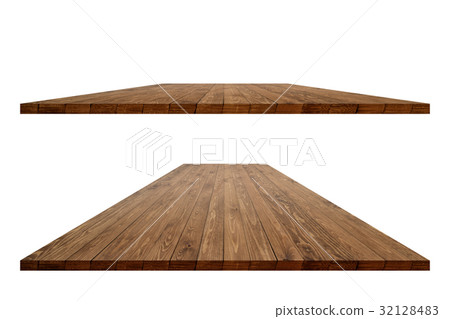 Empty wooden table with clipping path Empty wooden table with clipping path 32128483