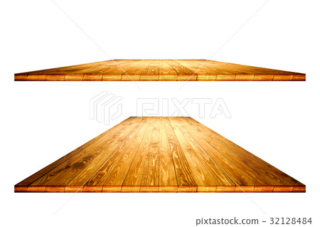 Empty wooden table with clipping path Empty wooden table with clipping path 32128484