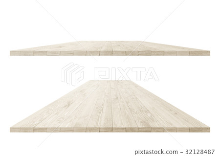 Empty wooden table with clipping path Empty wooden table with clipping path 32128487