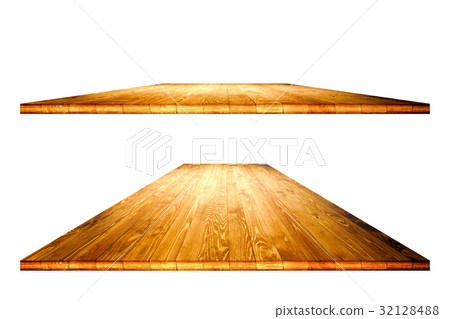 Empty wooden table with clipping path Empty wooden table with clipping path 32128488