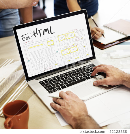 HTTP HTML Web Design Homepage Icon 32128888