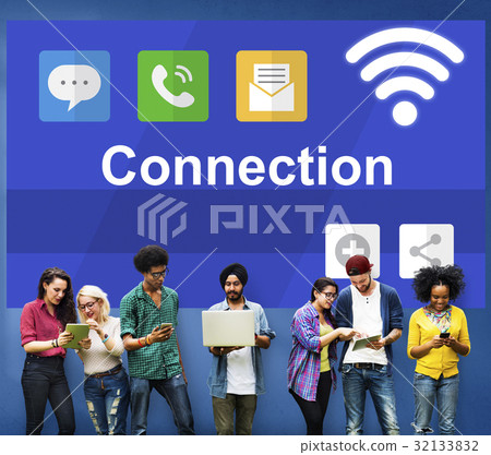 Technology Connection Communication Online Icon 32133832