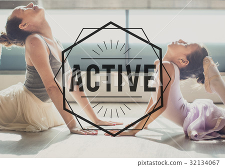 Active physical activity ballet background Active physical activity ballet background 32134067