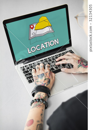 GPS location map travel graphic 32134305