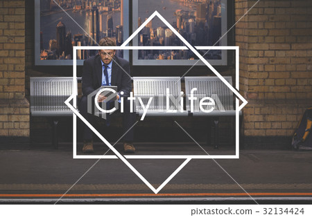 City Life Simple Modern Living Icon City Life Simple Modern Living Icon 32134424
